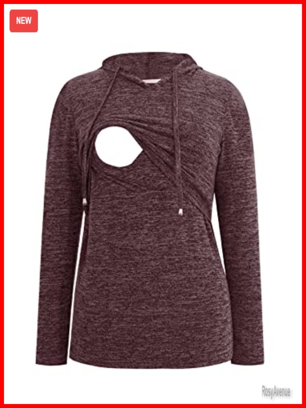 Women's Nursing Hoodie Long Sleeve Breastfeeding Maternity Top Pullover